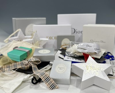 Lot 80 - A collection of designer boxes, bags and ephemera.