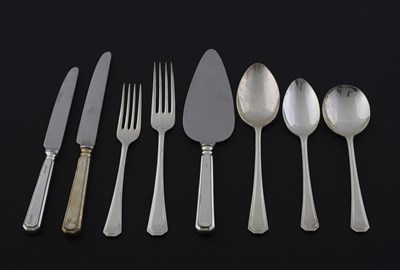 Lot 231 - An Elizabeth II silver eight-place flatware...