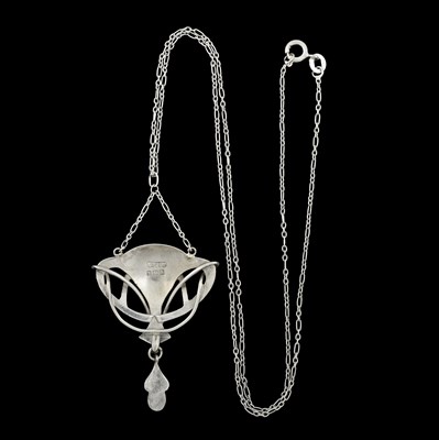 Lot 21 - An Arts and Crafts silver and enamel pendant,...