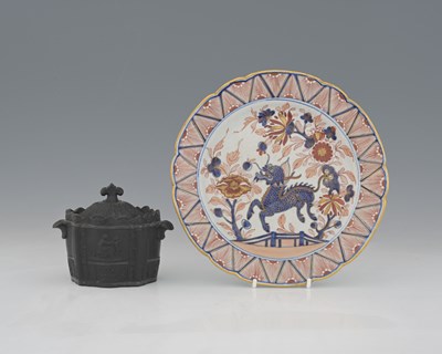 Lot 775 - Warburton, a black basalt sucriere, circa 1800,...