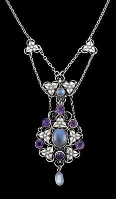 Lot 31 - An Arts and Crafts silver, amethyst and...