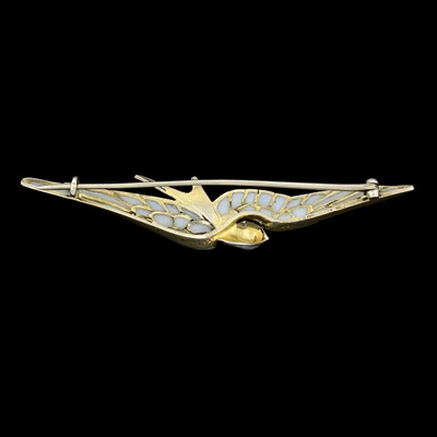 Lot 44 - A Jugendstil silver gilt, plique a jour enamel...