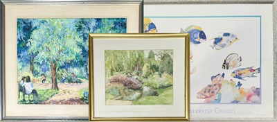 Lot 668 - Molly Lamb, 'August in the Park', sunlit park...