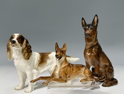Lot 114 - A collection of three continental porcelain...