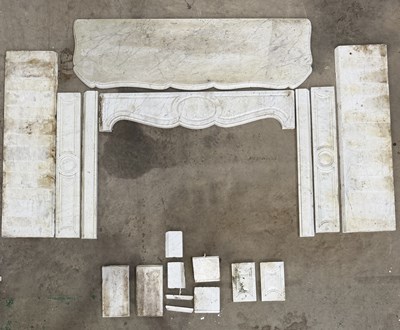 Lot 860 - A reclaimed 19th century white veined Carrara...