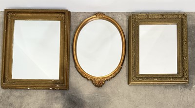 Lot 746 - Three gold painted mirrors, two late...