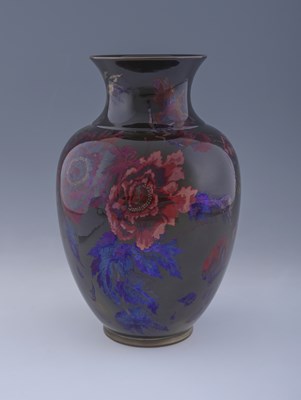 Lot 749 - Zsolnay, a lustre vase, circa 1930, baluster...