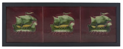 Lot 296 - T and R Boote, an Arts and Crafts three tile...