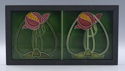Lot 295 - Rhodes Tile Co., a pair of Glasgow School Arts...