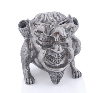 Lot 35 - A Victorian novelty cast silver figural...