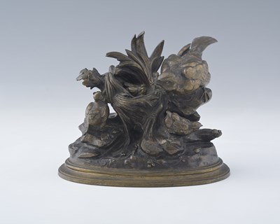 Lot 137 - Louis Emile Cana (French, 1845-c.1895), a bird...