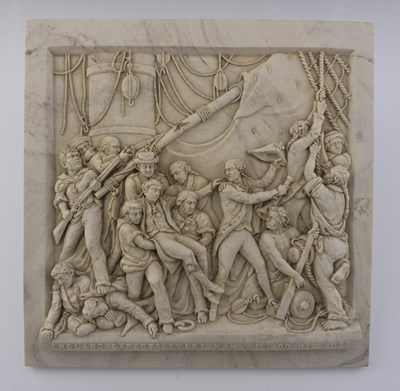 Lot 631 - A composite marble effect commemorative plaque...