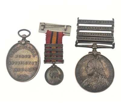 Lot 462 - A Boer War medal group: The Queen's South...