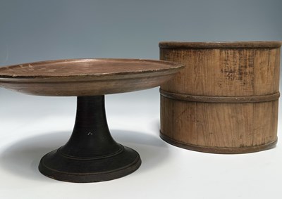 Lot 307 - A contemporary hardwood wooden tassa or dulang...