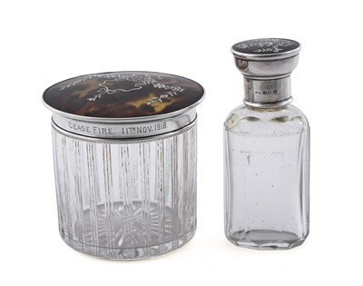 Lot 78 - A George V silver, tortoiseshell, and glass...