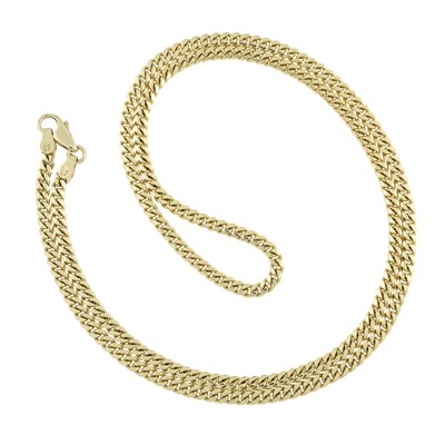 Lot 546 - A curb-link chain necklace