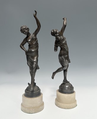 Lot 108 - A pair of late 19th century, French bronzed...