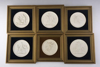 Lot 748 - A series of seven Copenhagen composite plaques...