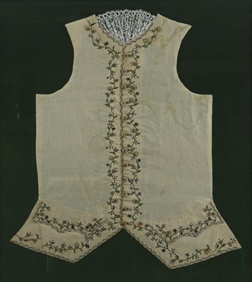 Lot 648 - A late 18th-century gentleman's silk waistcoat,...