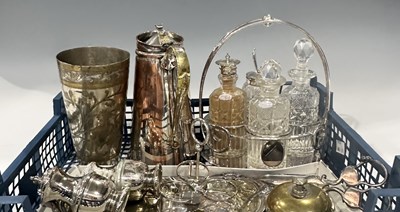Lot 72 - A collection of silver plate items including:...
