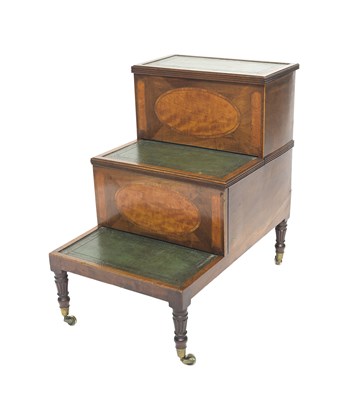 Lot 677 - A Regency mahogany three-step commode, circa...