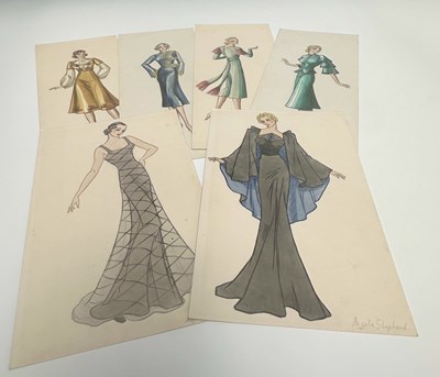 Lot 260 - Six early 20th century costume designs or...