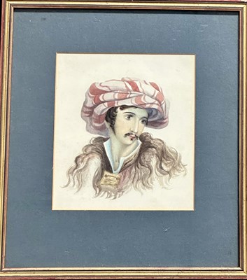 Lot 607 - A 19th-century costume portrait signed l.r. 'R....