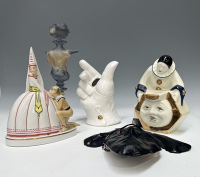 Lot 117 - An Art Deco porcelain night light in the form...