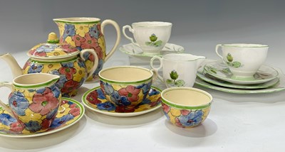 Lot 26 - An Adam's, Royal Ivory, 'Titian ware' part tea...