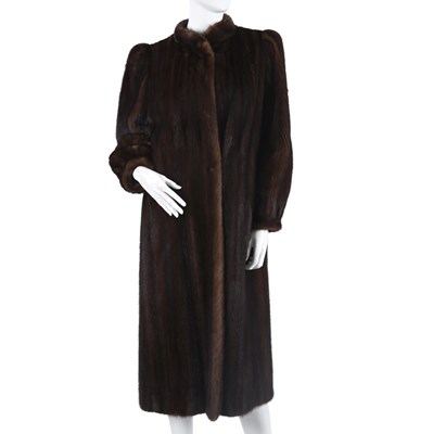 Lot 625 - Higgs Furs, a full-length ranch mink coat.