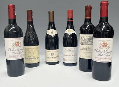 Lot 213 - Six bottles of French red wine, to include: 2x...