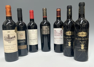 Lot 214 - Seven bottles of Spanish, French and Italian...