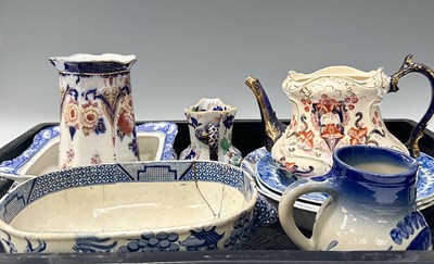 Lot 36 - A collection of 19th century and later blue...