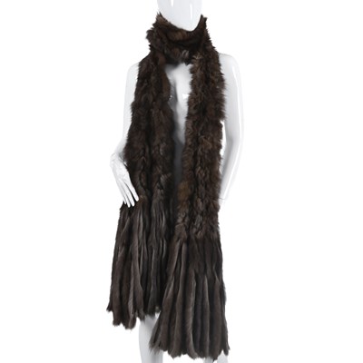 Lot 637 - Dennis Basso, a woven sable scarf.