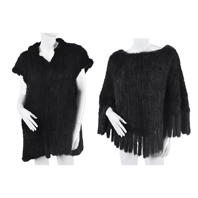 Lot 632 - Two woven mink items of clothing.