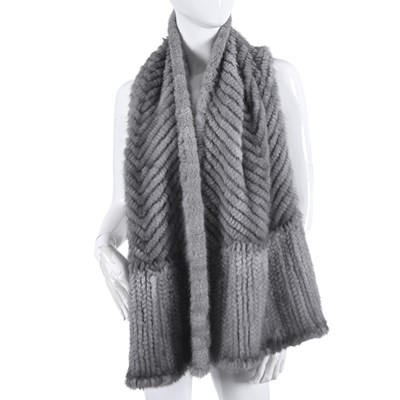 Lot 639 - Three woven mink scarves.