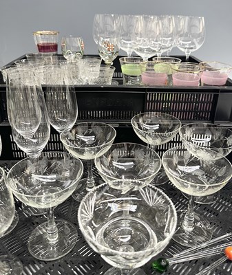 Lot 50 - A collection of glassware: various wine...