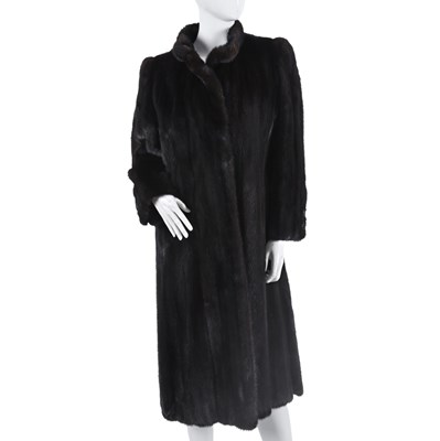 Lot 620 - The Christie Brothers, a full-length dark ranch mink coat.