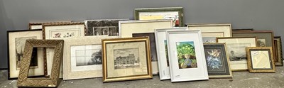 Lot 726 - A collection of original framed works and...