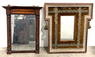 Lot 743 - A 19th century framed pier mirror, with plain...
