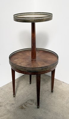 Lot 803 - A round two-tiered dumb waiter, late 19th...