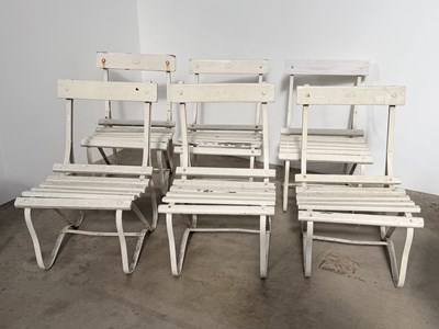 Lot 866 - A set of six early/mid 20th century wrought...
