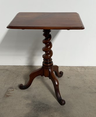Lot 854 - A late 19th century mahogany tilt top tripod...