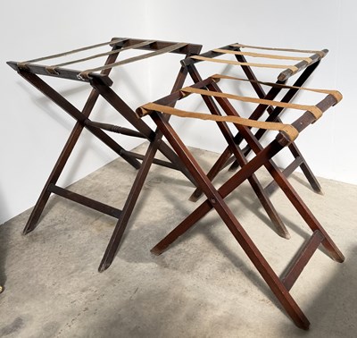 Lot 855 - Three late 19th/early 20th century 'X' frame,...