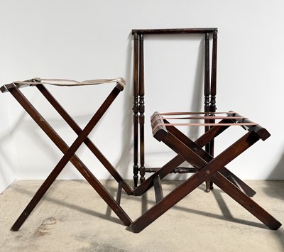 Lot 810 - Three late 19th/early 20th century mahogany 'X'...