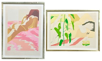 Lot 702 - Tully Crook, (British, 1938), two female nudes:...