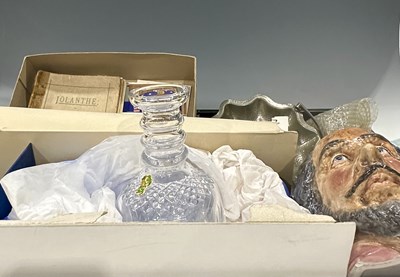 Lot 76 - A Waterford Crystal three-ring decanter in...