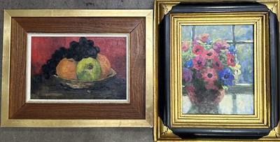 Lot 622 - A still life fruit study, signed l.l. 'V....