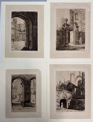 Lot 615 - A folio of etchings depicting Hampton Court...