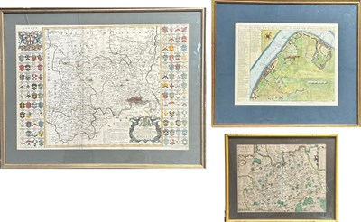 Lot 711 - Three antique maps: John Norden (British,...
